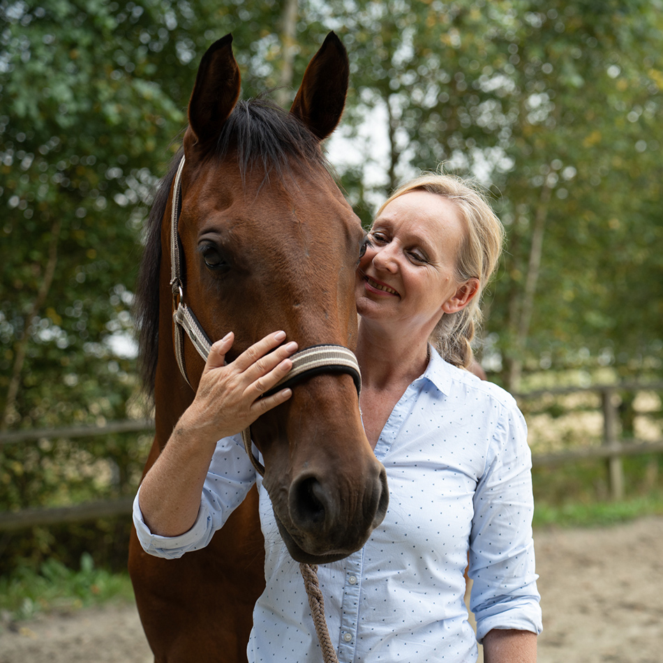 Sabine Schupp mit Pferd
